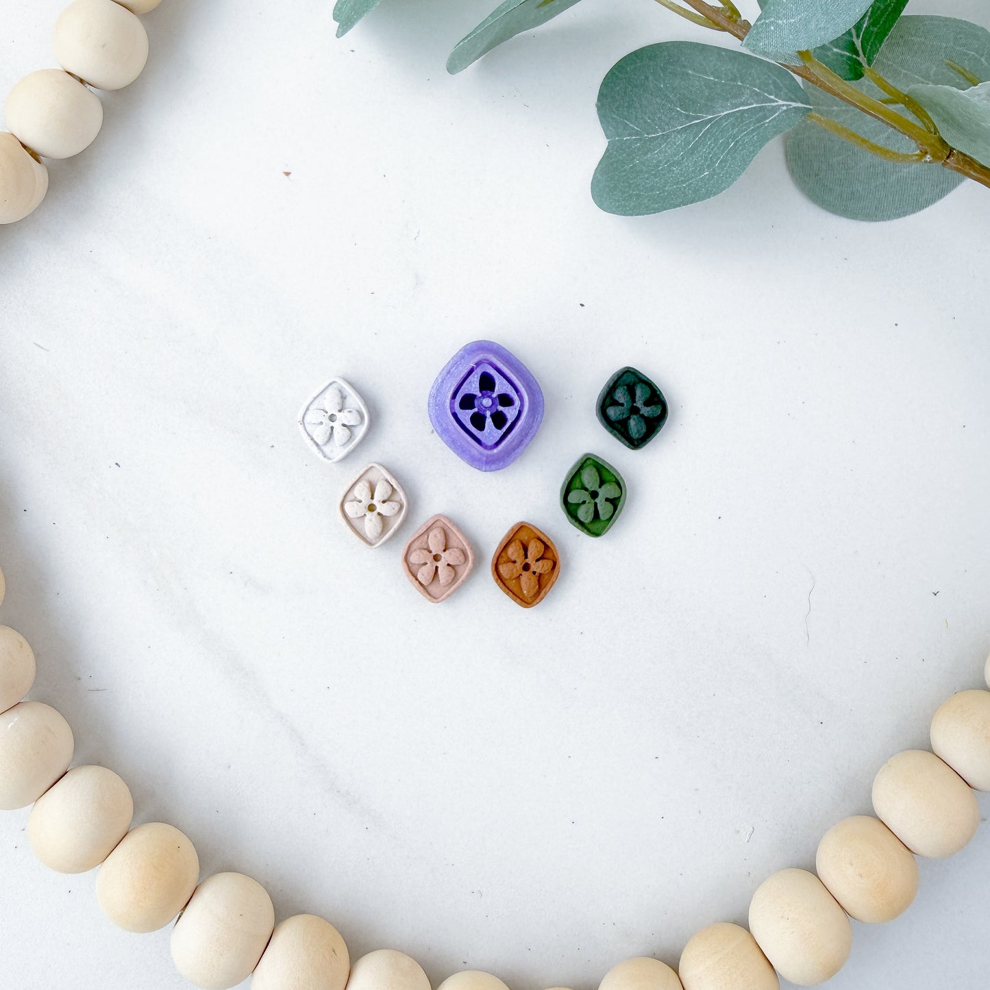 Mini Embossed Floral Frame Charm Clay Cutter - February 2026 Launch