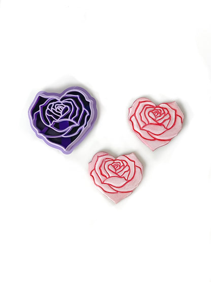 Rose Heart Imprint Clay Cutter  - December 2023