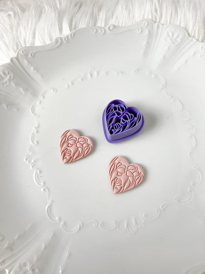Floral Heart Valentines Cutter- December 2023