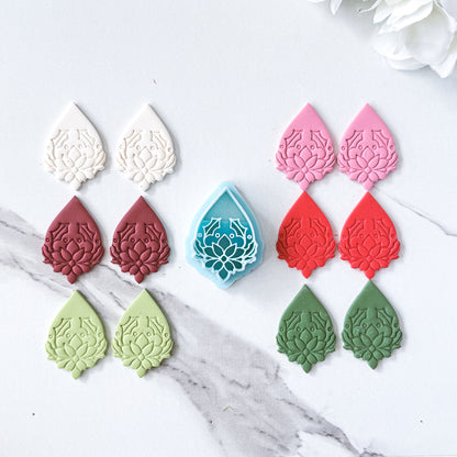 Poinsettia Teardrop Imprint Clay Cutter - September 2025 Launch