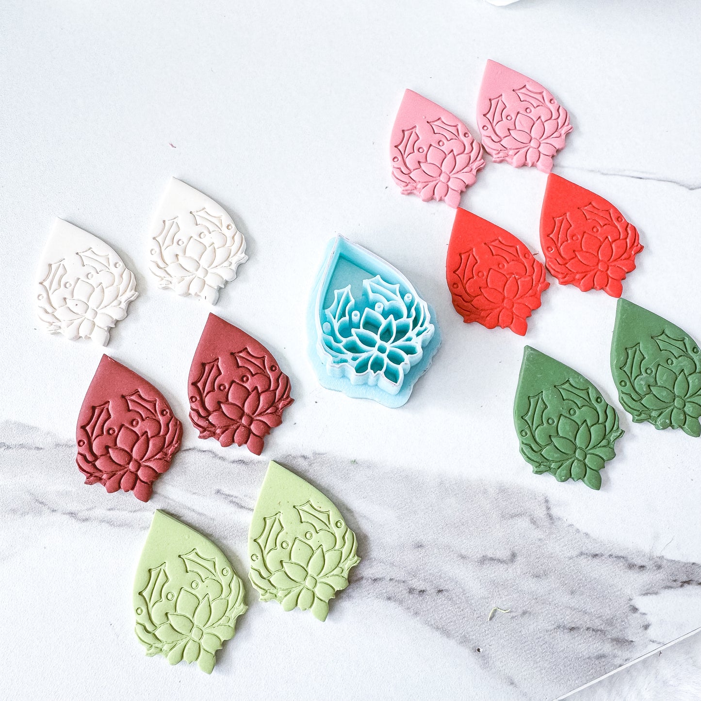 Poinsettia Teardrop Imprint Clay Cutter - September 2025 Launch