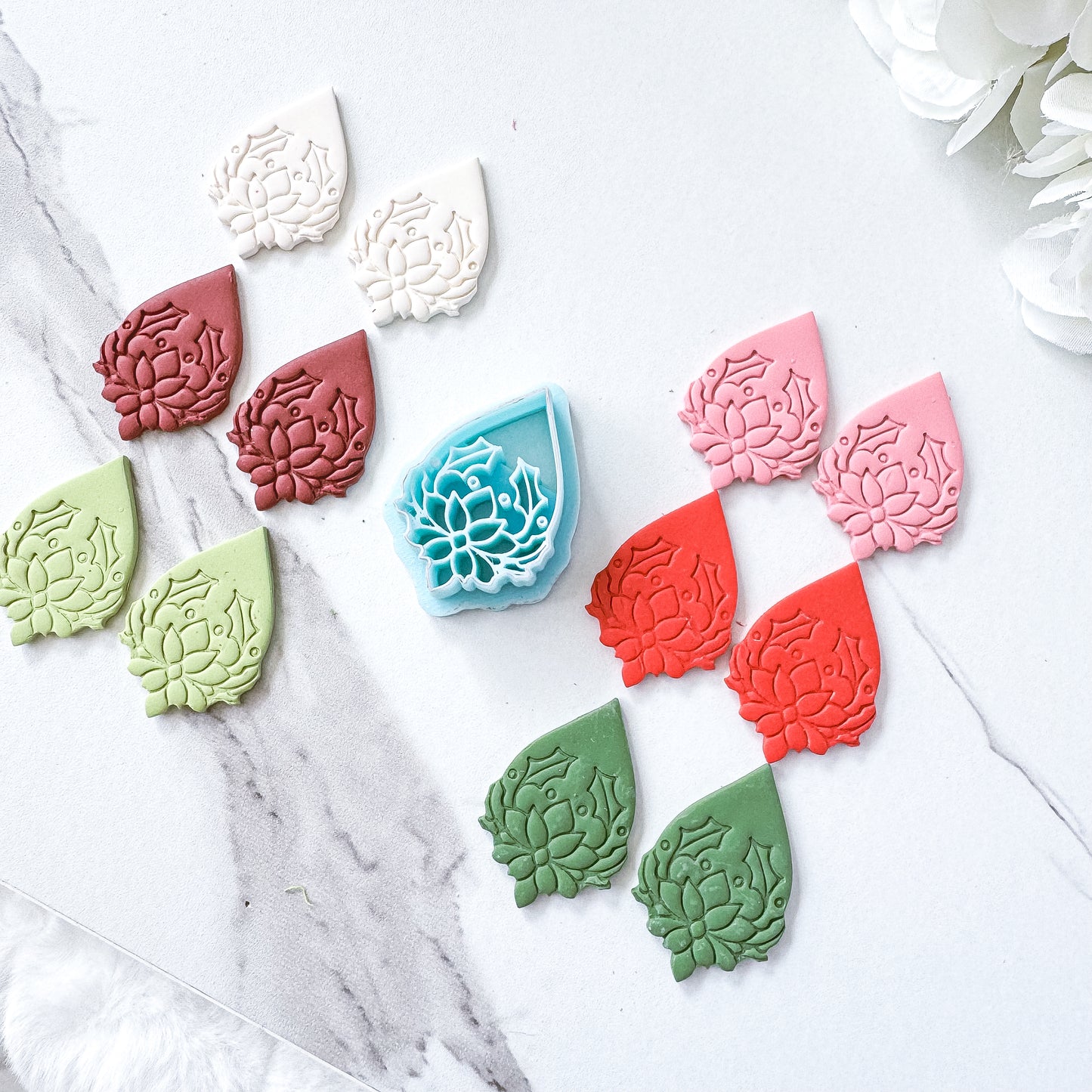Poinsettia Teardrop Imprint Clay Cutter - September 2025 Launch