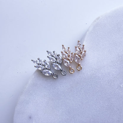 Leaf CZ Stud Finding - 10 PIECES - June 2026 Launch