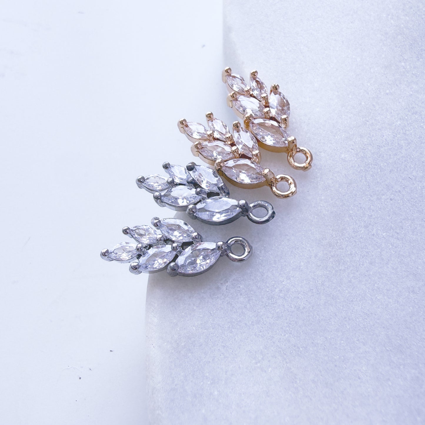 Leaf CZ Stud Finding - 10 PIECES - June 2026 Launch