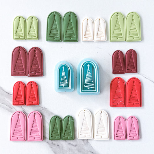Tall Arch Christmas Tree Imprint Clay Cutter - September 2025 Launch
