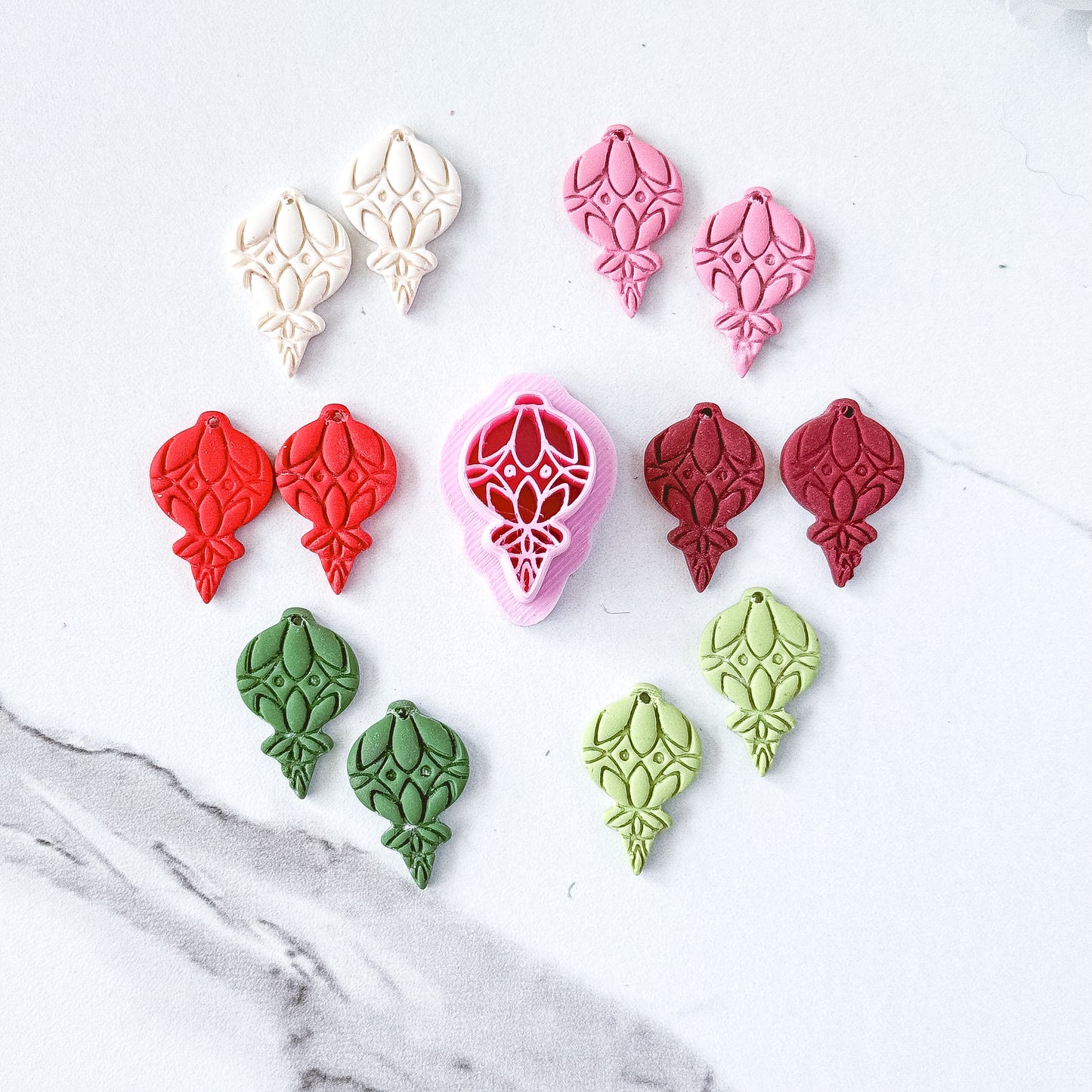 Retro Imprint Christmas Bulb Clay Cutter - September 2025 Launch