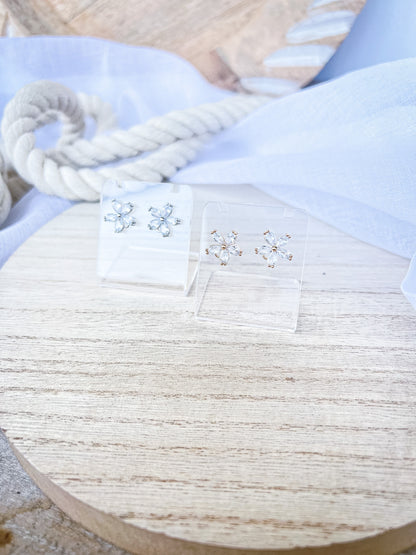 CZ Flower Stud Finding - 10 PIECES - MAY LAUNCH