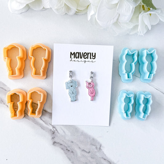 Elephant & Pig Clay Cutter and Matching Transfer Paper - September 2025 Launch