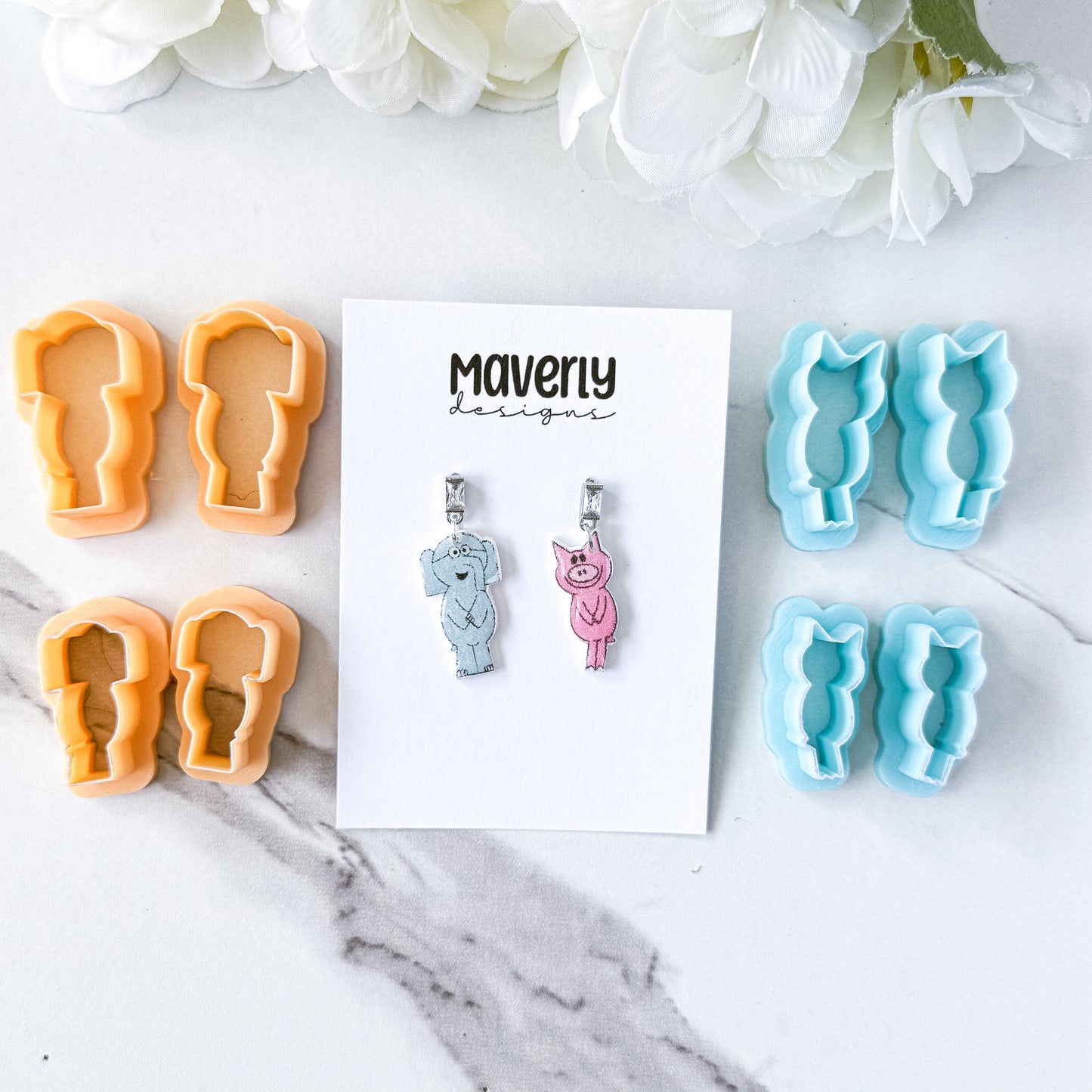 Elephant & Pig Clay Cutter and Matching Transfer Paper - September 2025 Launch