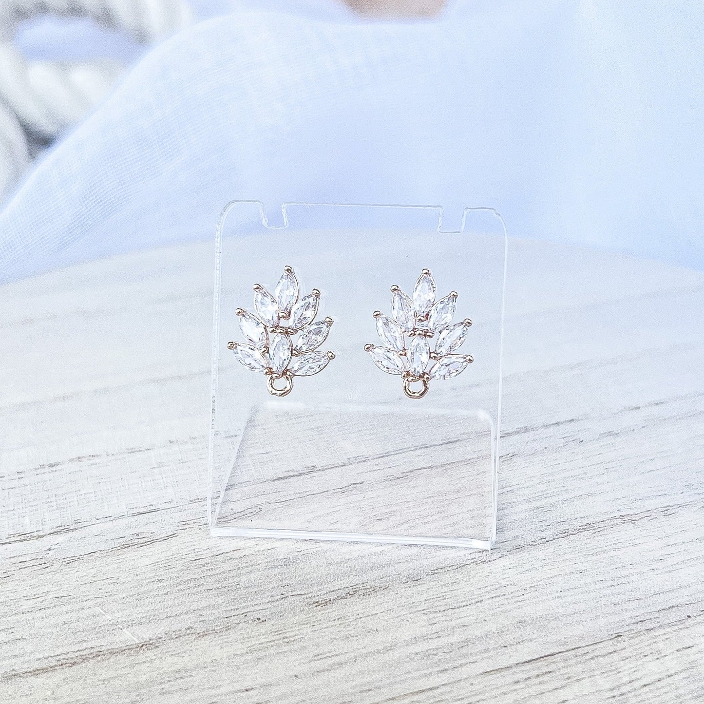 Vintage CZ Stud Finding - 10 PIECES - May Launch