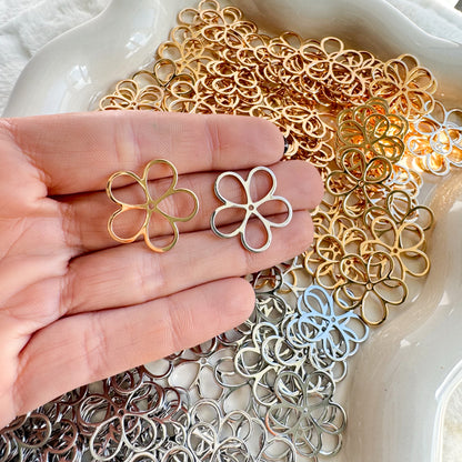 Flower Outline Bezel Charm - 10 PIECES - October 2025 Launch