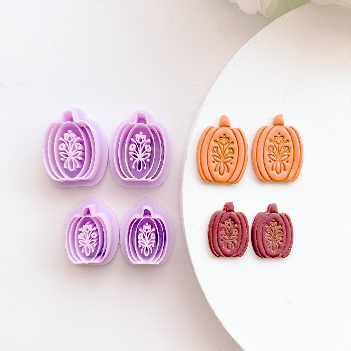 Vintage Floral Pumpkin Clay Cutter - July 2025 Launch