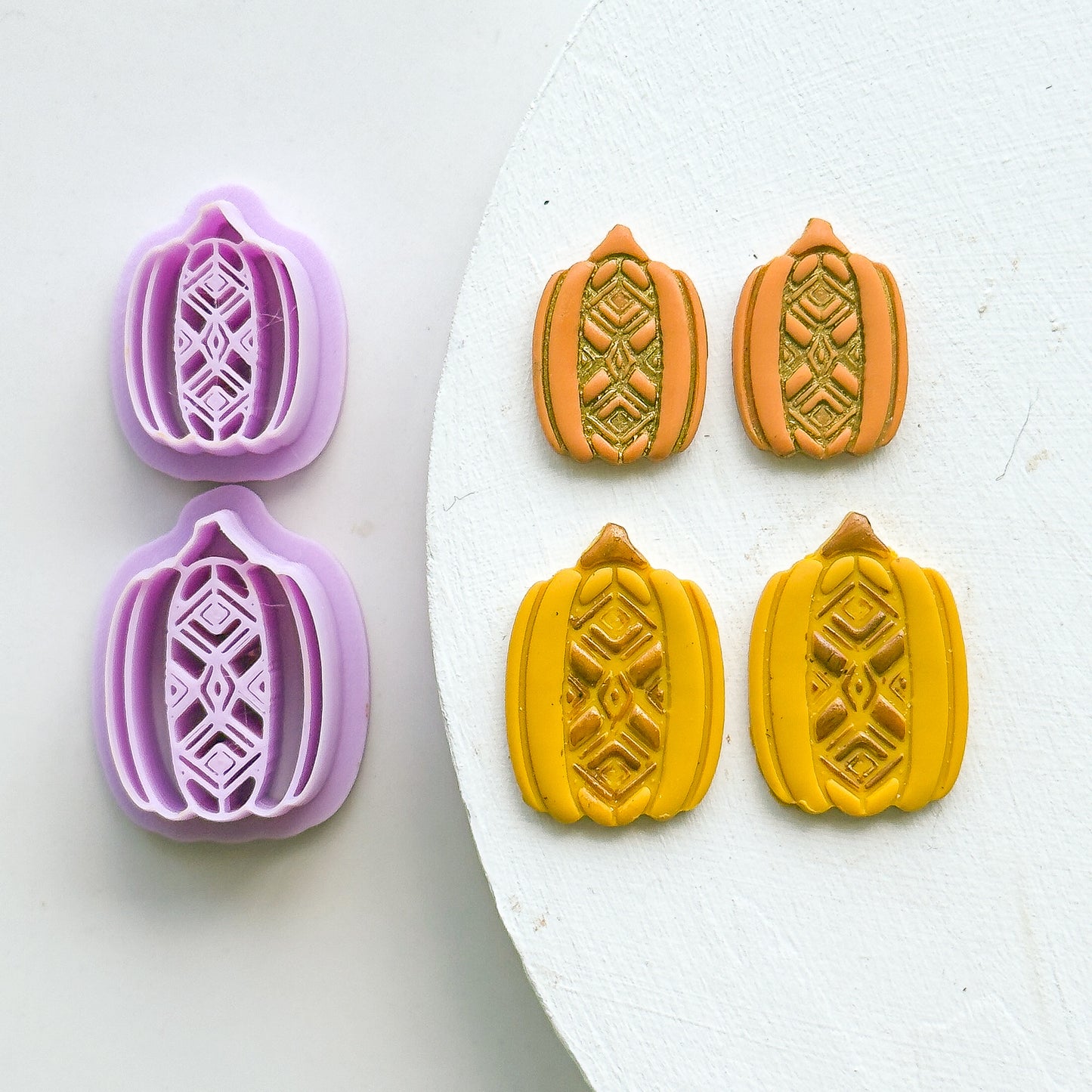 Boho Aztec Lined Pumpkin Clay Cutter - July 2025 Launch