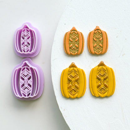 Boho Aztec Lined Pumpkin Clay Cutter - July 2025 Launch