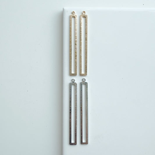 53mm*6mm Thin Rectangle Bezel Charm (10 PIECES) - September 2025 Launch