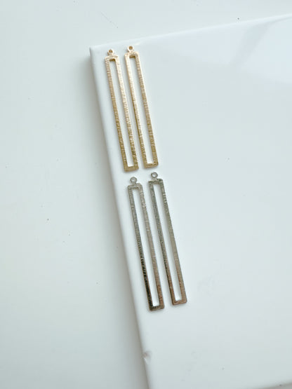 53mm*6mm Thin Rectangle Bezel Charm (10 PIECES) - September 2025 Launch