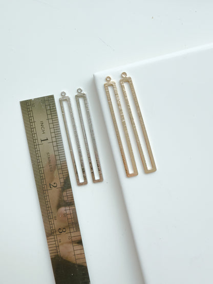 53mm*6mm Thin Rectangle Bezel Charm (10 PIECES) - September 2025 Launch