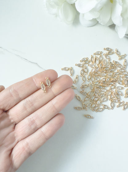 Mini CZ Oval Connector - 10 PIECES - September 2025 LAUNCH