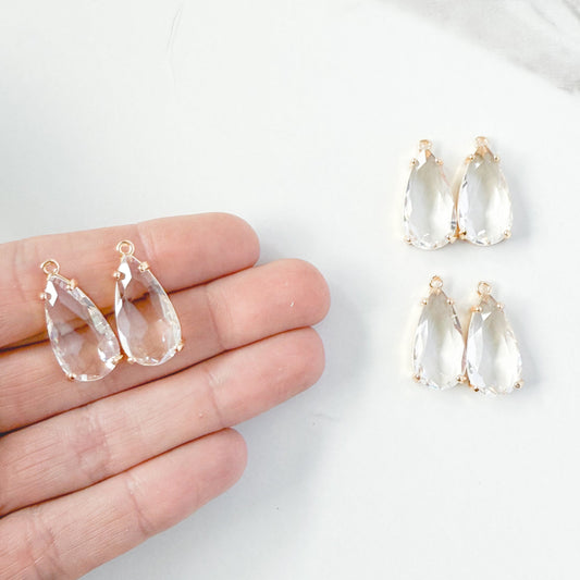 Wide Tear CZ Charm - 10 PIECES - September 2025 LAUNCH