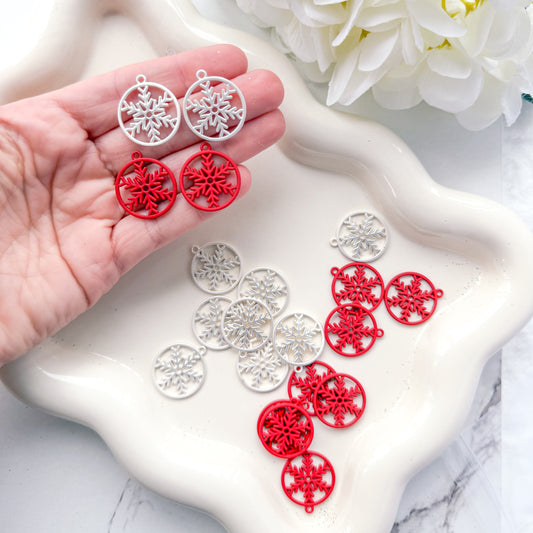 Snowflake Circle Charm - 10 PIECES - October 2025 Launch