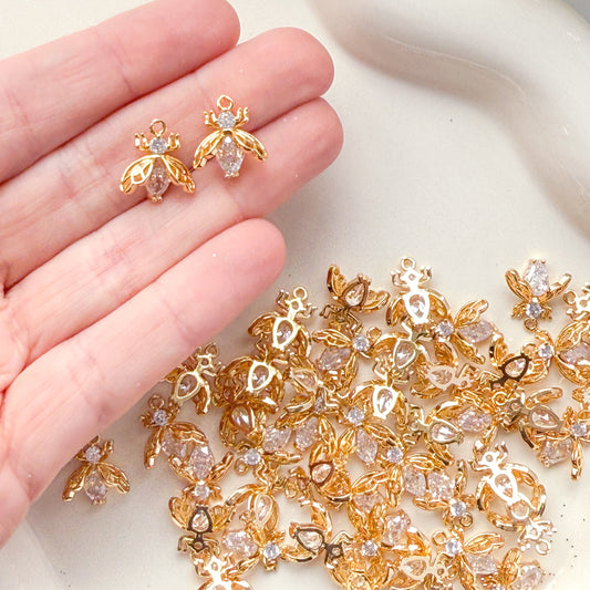 Bumble Bee CZ Charm - 10 PIECES - October 2025 Launch