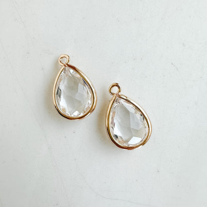 Teardrop Crystal Charm - 10 PIECES - OCTOBER LAUNCH