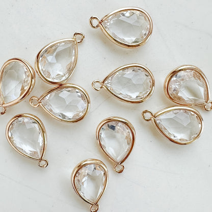 Teardrop Crystal Charm - 10 PIECES - OCTOBER LAUNCH