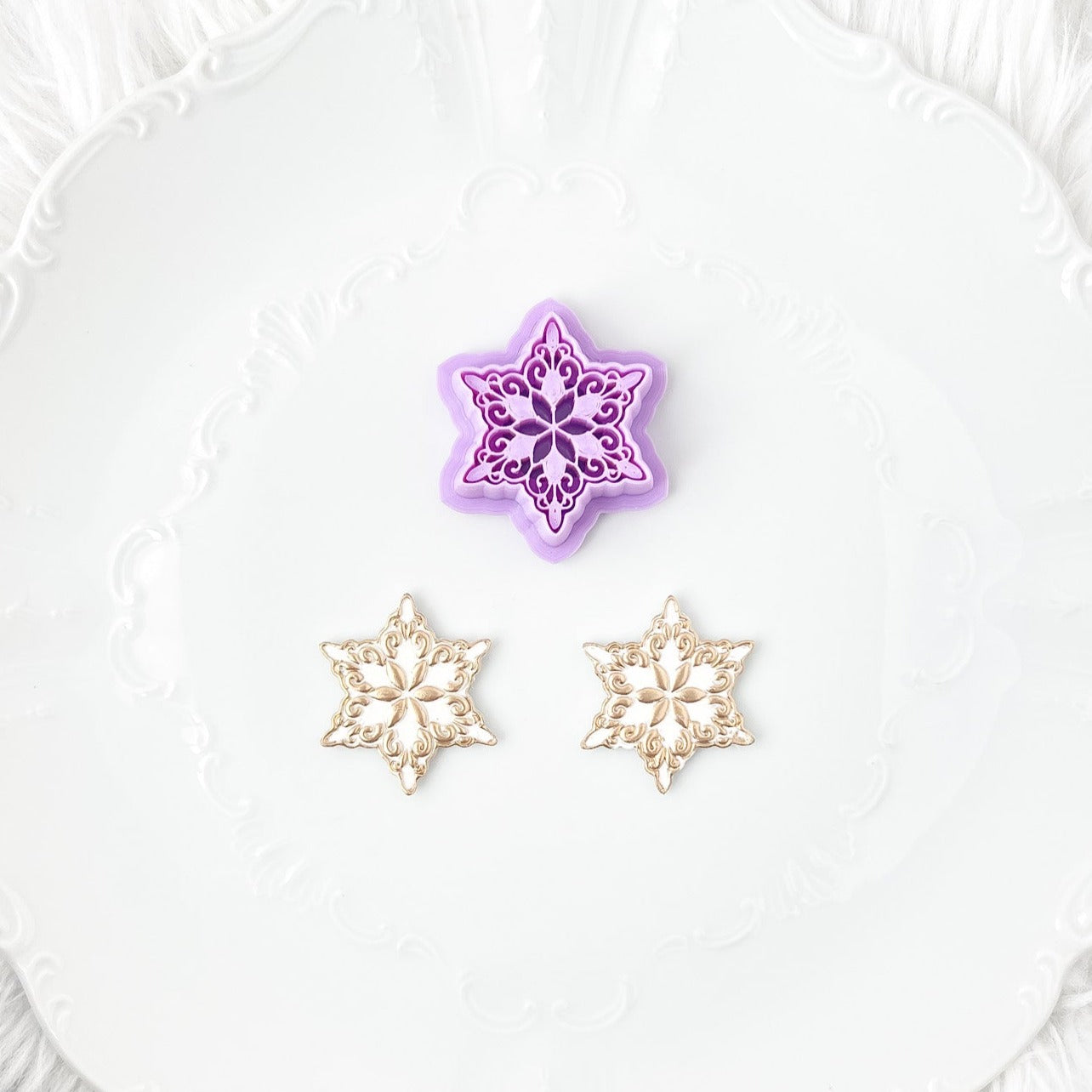 Fancy Imprint Snowflake Clay Cutter - September 2023