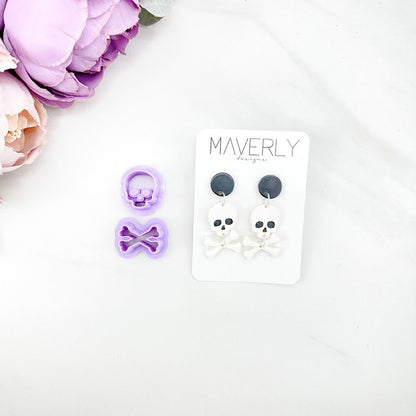 Skull and Cross Bones Clay Cutter Duo - August Launch