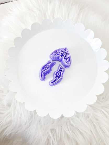 Lunar Moth Dangle Set - 3 Pieces - Clay Cutter - October Launch