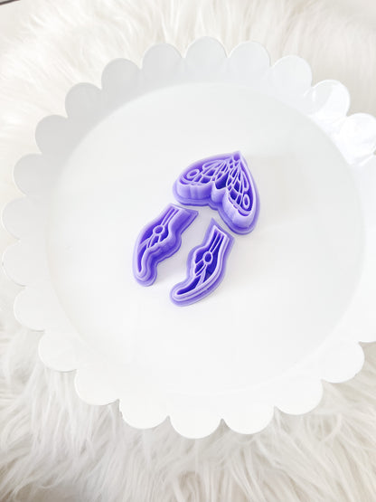 Lunar Moth Dangle Set - 3 Pieces - Clay Cutter - October Launch