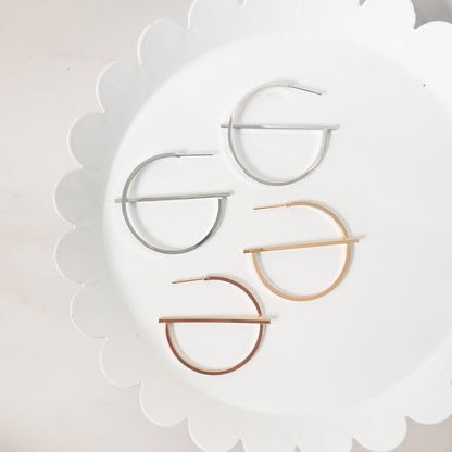Circle Cut Bezel Stud Finding Circle Charm - 10 PIECES - June Launch