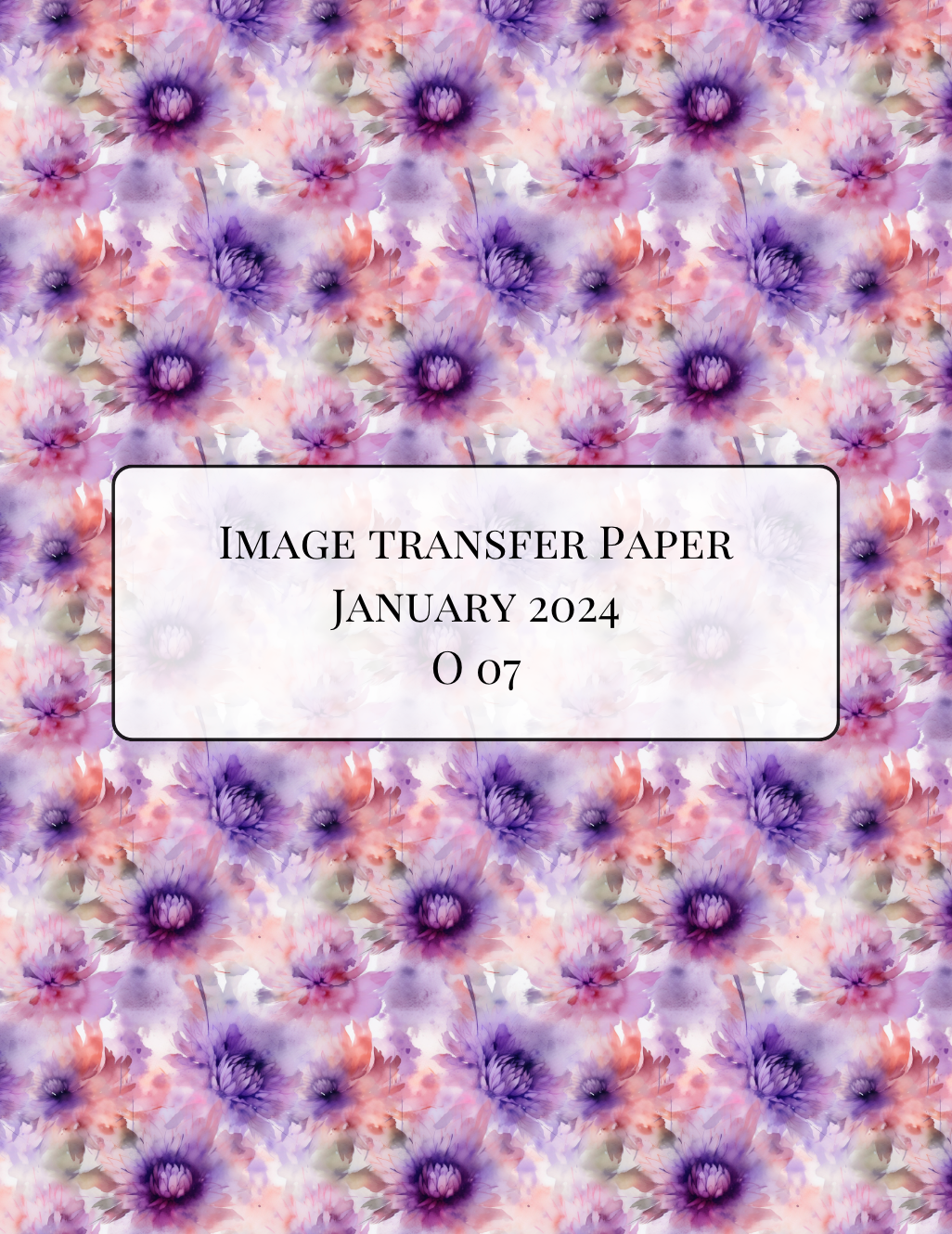 O07 Transfer Paper - January Launch