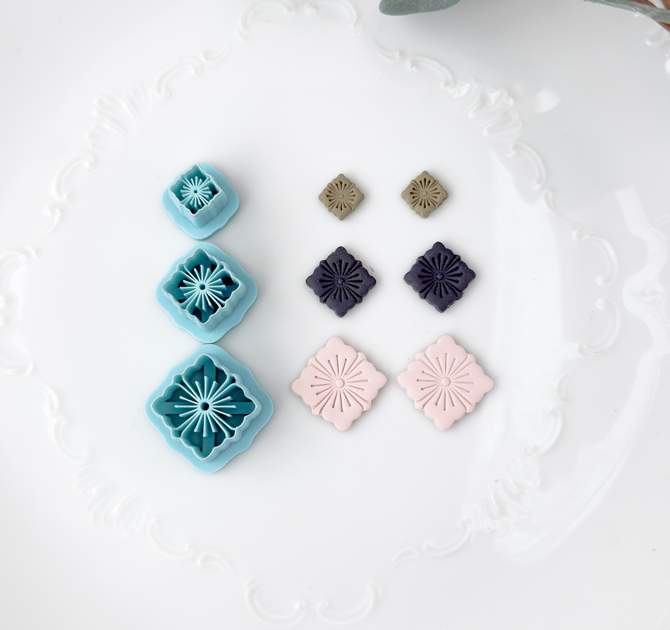 Diamond Flower Imprint Clay Cutter - January 2026 Launch