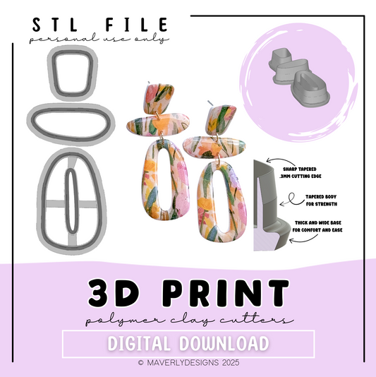 Liselle Set - Digital Download - STL Polymer Clay Cutter - Print your own Clay Cutter - 2026