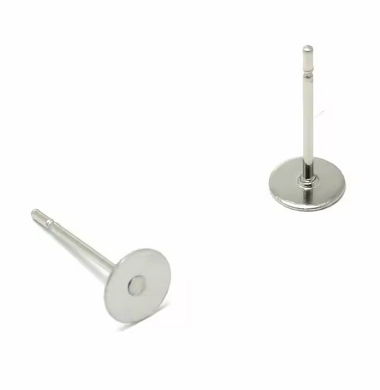 Titanium Flat Back Posts - 100pcs