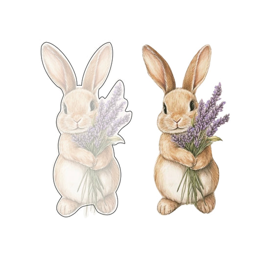Lavender Bunny Outline Clay Cutter and Matching Transfer Paper  - January 2026 Launch