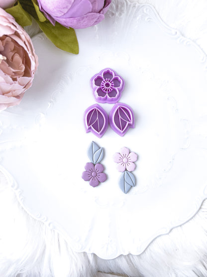 Flower and Leaf Dangle Set - February Launch