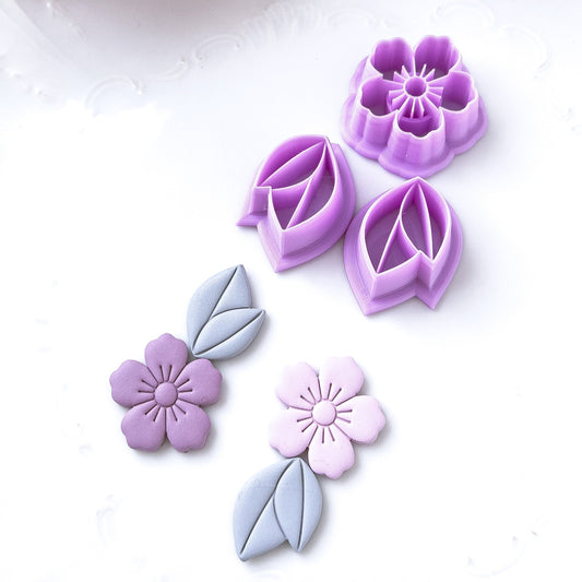 Flower and Leaf Dangle Set - February Launch