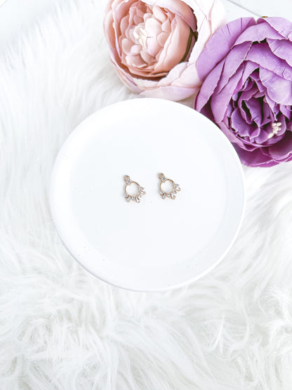 Circle Burst CZ Charm - 10 PIECES - March Launch