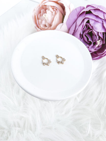 Circle Burst CZ Charm - 10 PIECES - March Launch