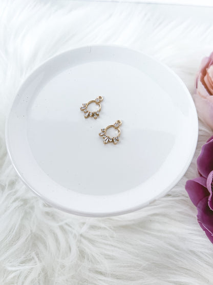 Circle Burst CZ Charm - 10 PIECES - March Launch