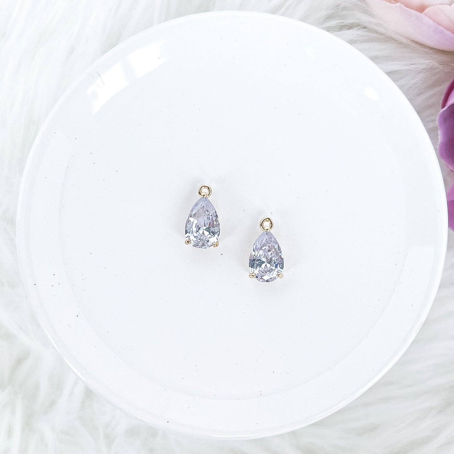 Perfect CZ Teardrop Charm - 10 PIECES - March Launch