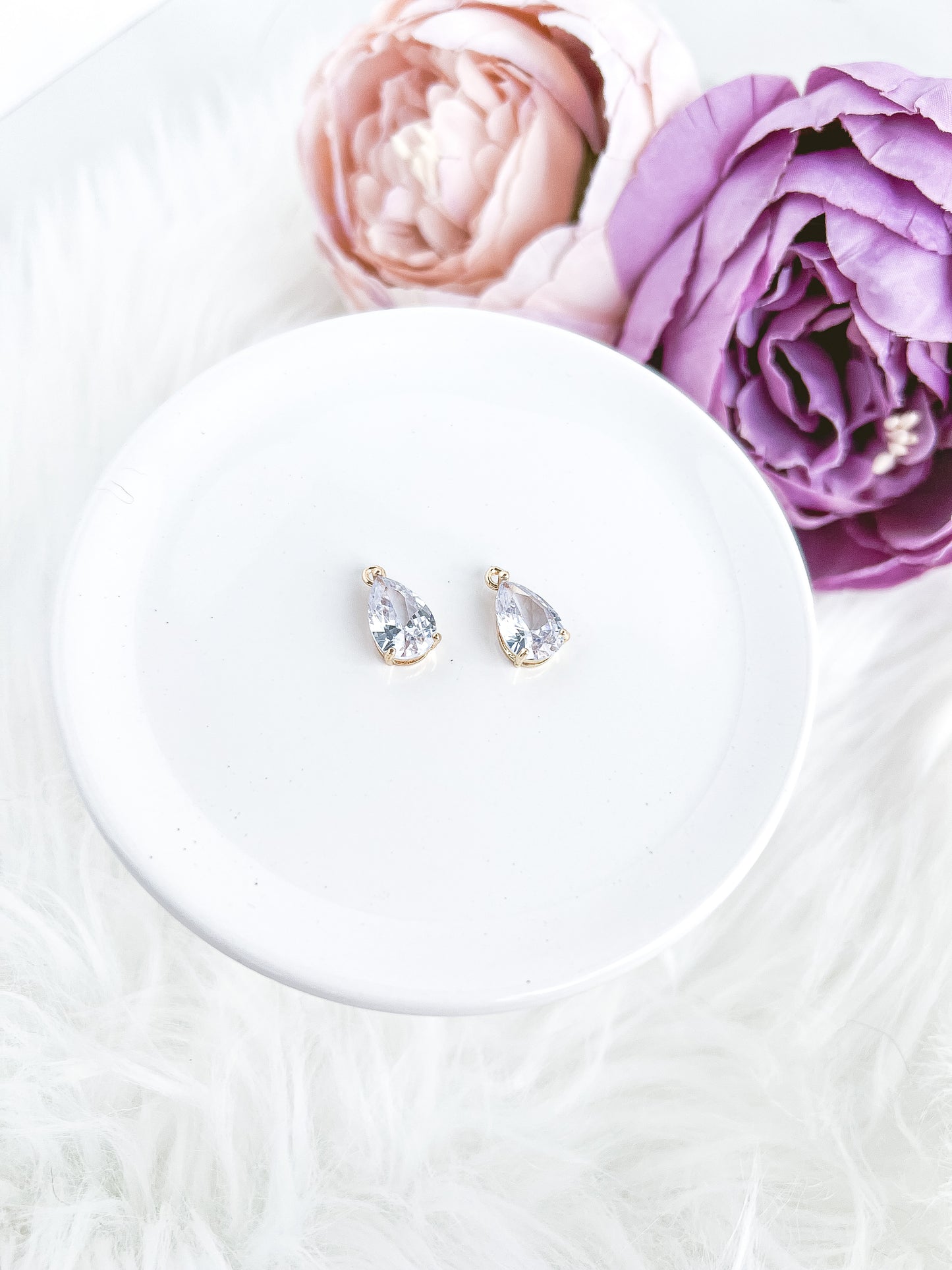 Perfect CZ Teardrop Charm - 10 PIECES - March Launch