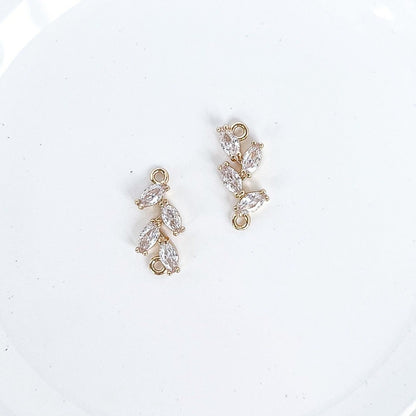CZ Leaf Vine Connector - 10 PIECES - March Launch