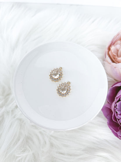 Halo Oval CZ Charm - 10 PIECES - March Launch