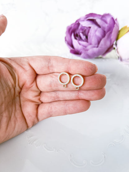 Pearl Circle Frame Stud Finding - 10 PIECES - March Launch