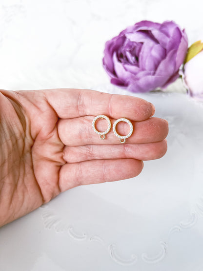 Pearl Circle Frame Stud Finding - 10 PIECES - March Launch