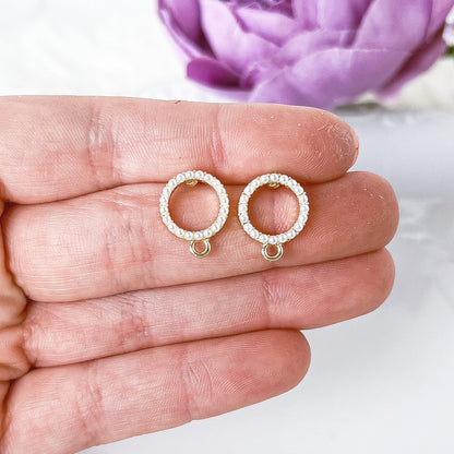 Pearl Circle Frame Stud Finding - 10 PIECES - March Launch