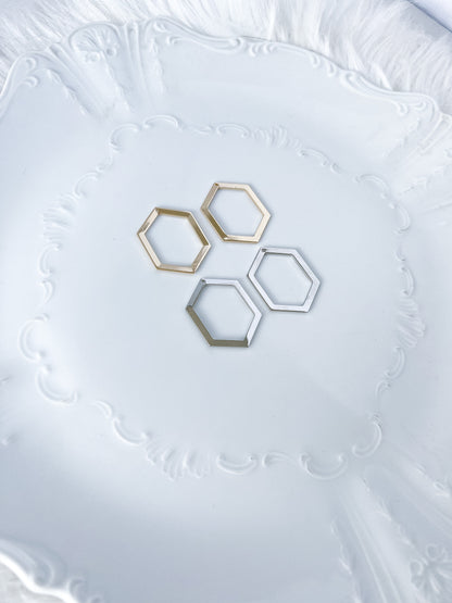 Hexagon Bezel Charm - 10 PIECES - March Launch
